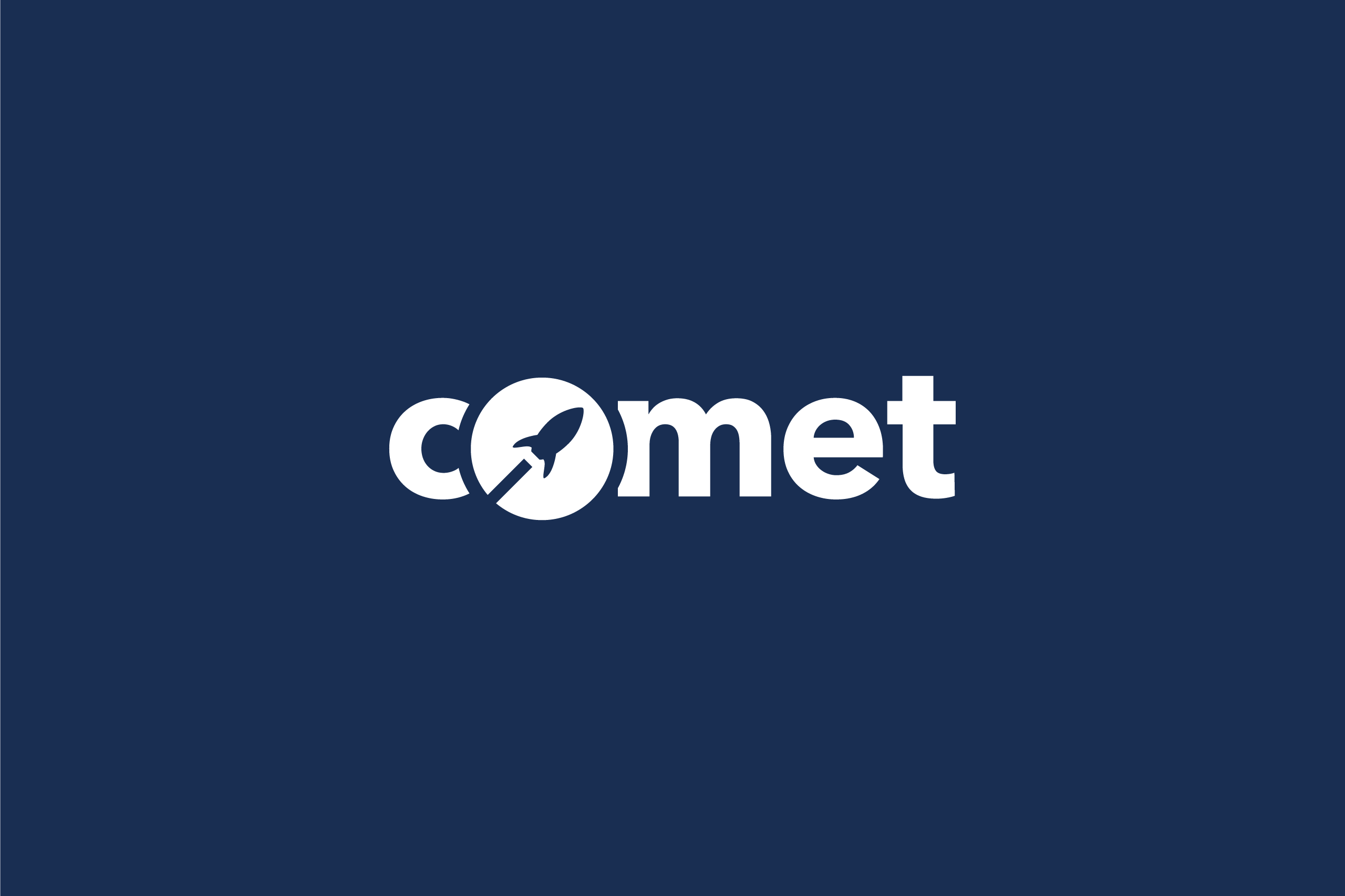 Daily logo challenge, day 1, Comet rocketship company logo by Xavier Wendling