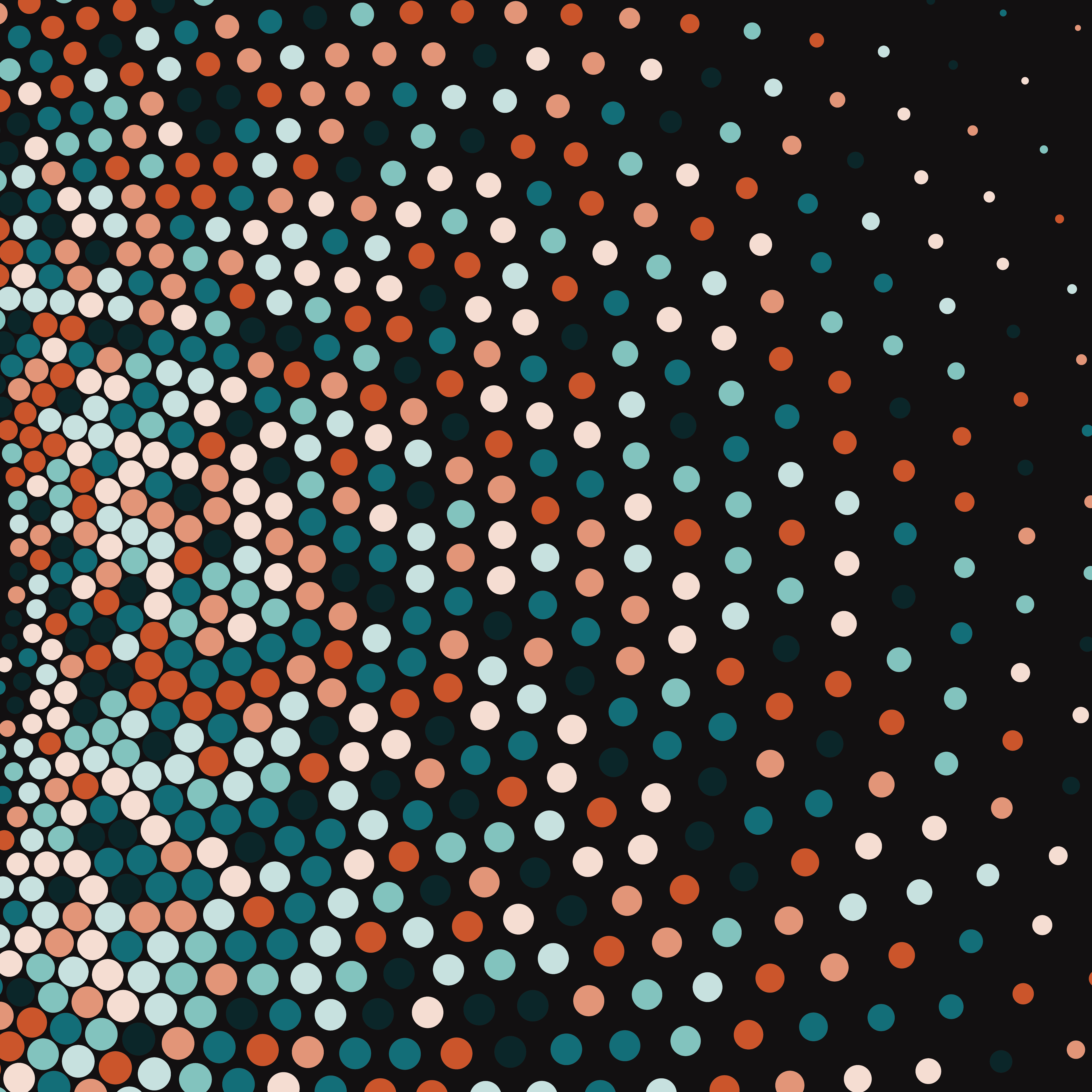 Swirling dots visual exploration by Xavier Wendling