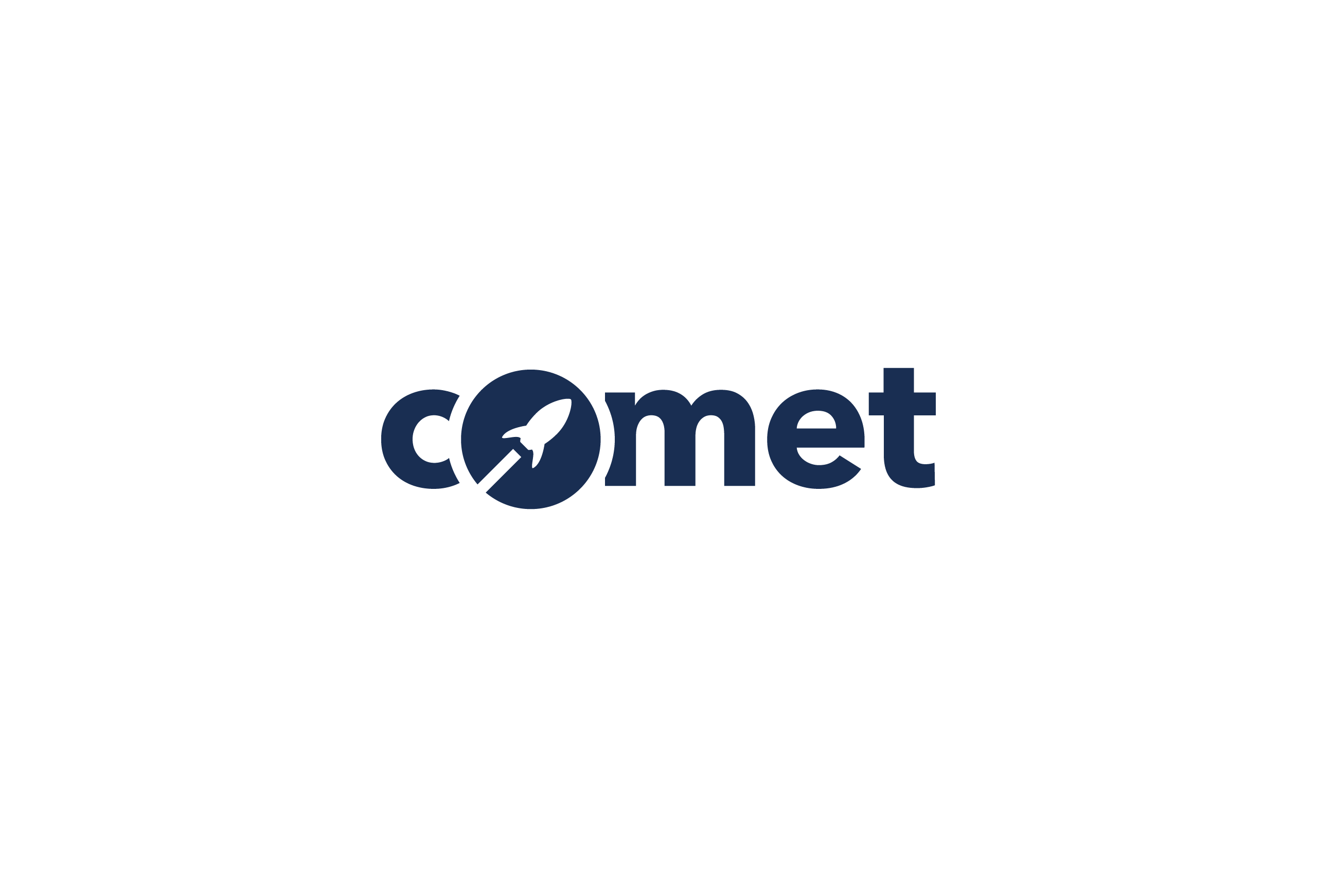 Daily logo challenge, day 1, Comet rocketship company logo by Xavier Wendling